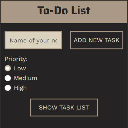 Preview della To-Do List